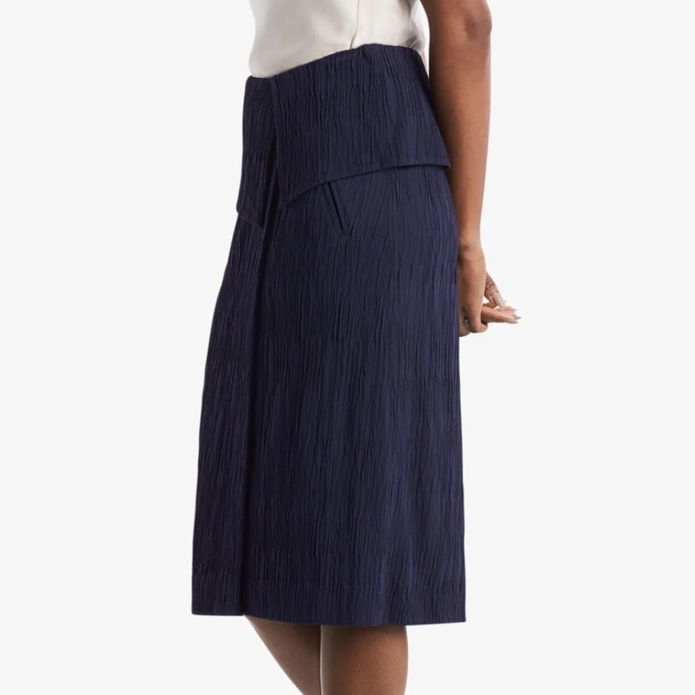 MM LaFleur The Montgomery Skirt - Pleated Jersey in Agegean Blue 10 NWT SOLD OUT - Picture 3 of 7